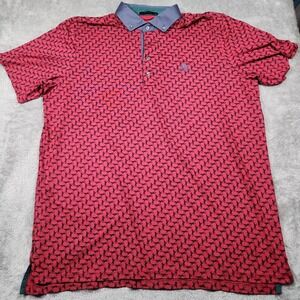 Greyson Polo Shirt Mens XL Red Golf Print The Concession Stretch Performance